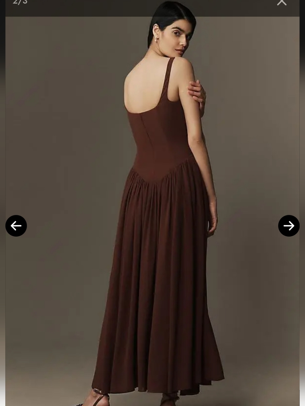 Bardot Chocolate Brown Maxi Dress - Picture 7 of 9